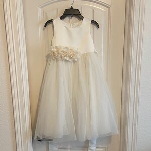 Kid's Dream Cream Floral Tulle Dress